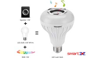 Best Smartphone Accessories Under $20 - Tech Gadgets - Texsens LED Light Bulb Bluetooth Speaker